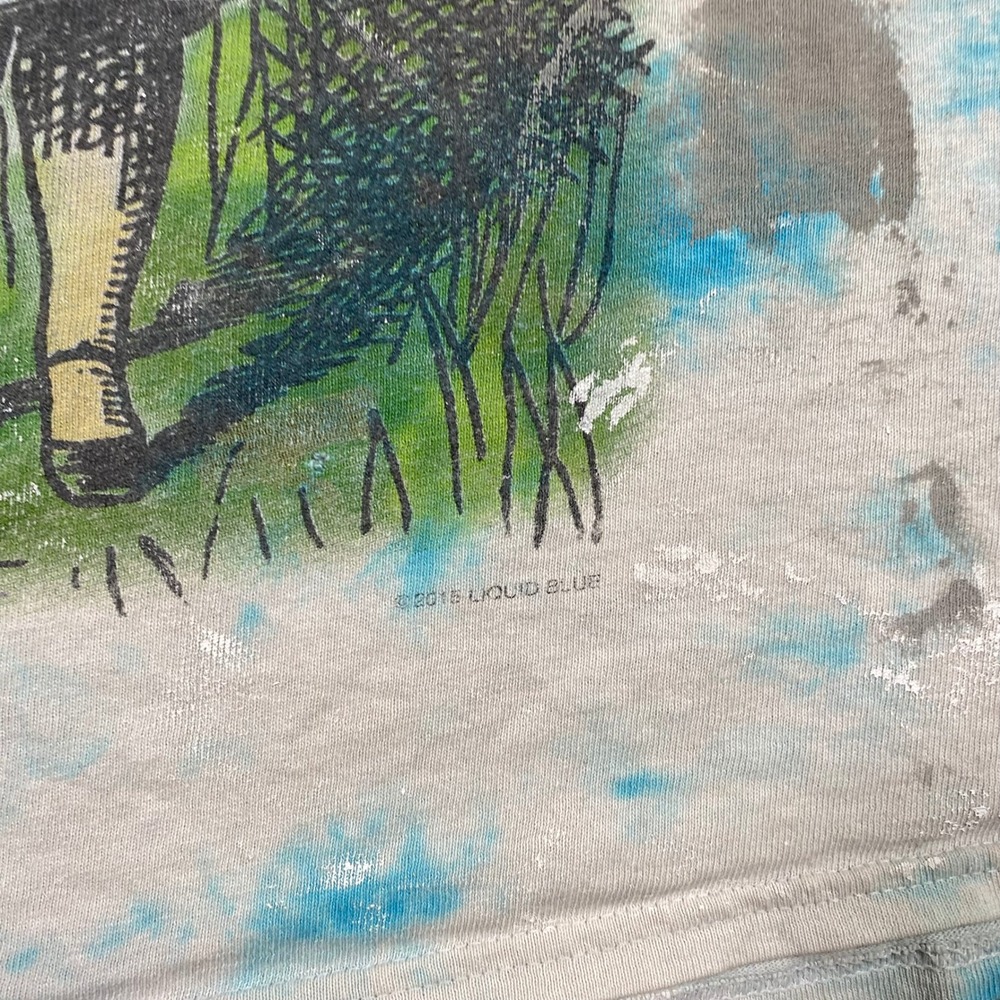 Liquid Blue Alice in Wonderland Caterpillar Tie Dye Graphic T-Shirt XXL Blue‎ - Picture 3 of 8